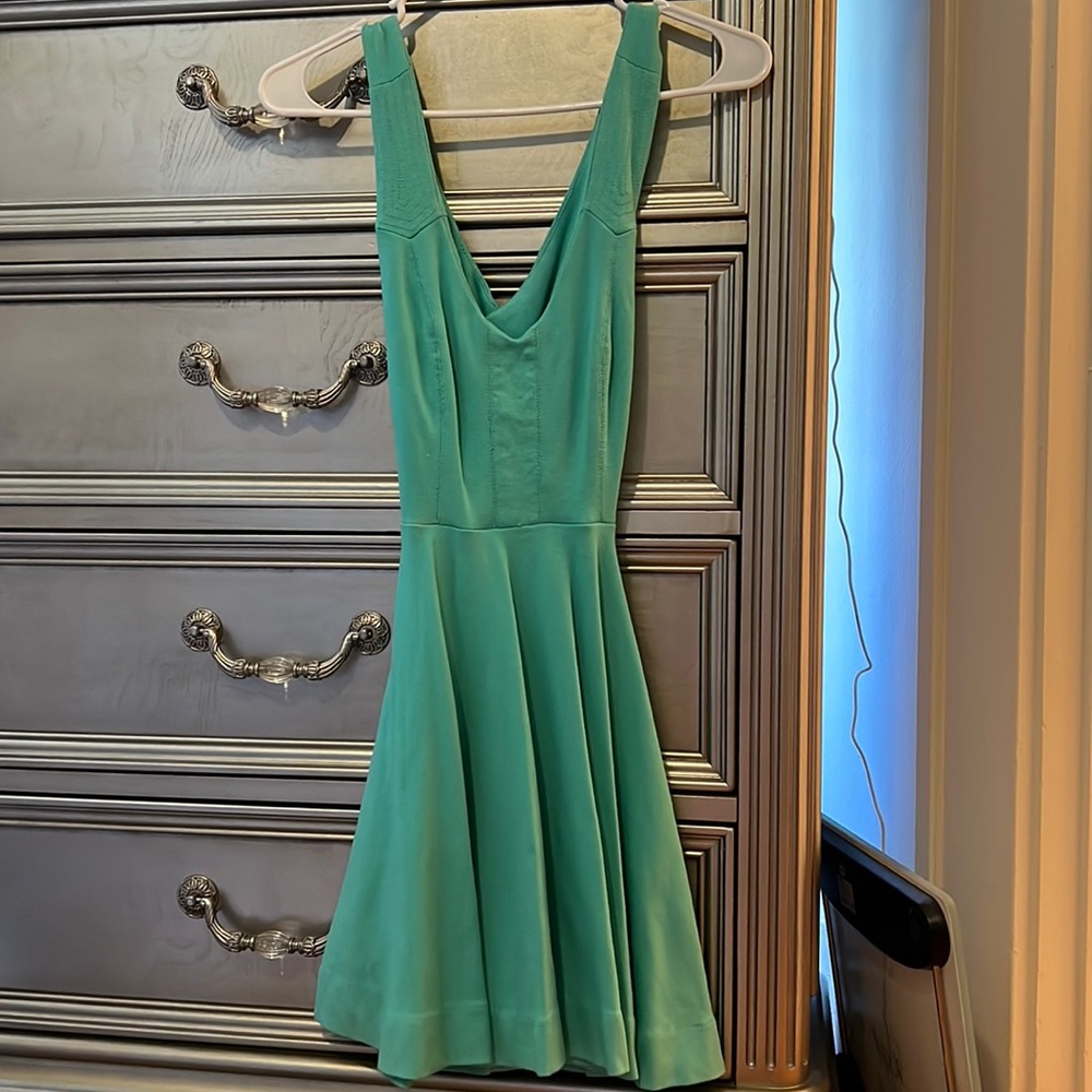 Beautiful green cocktail summer dress